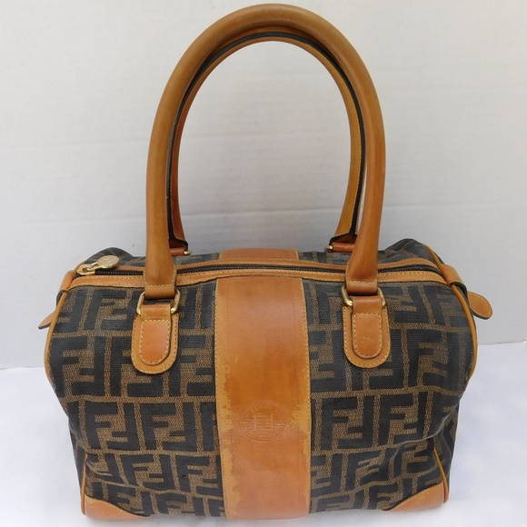 FENDI Handbags - AUTHENTIC FENDI ZUCCA BOSTON SPEEDY SATCHEL
